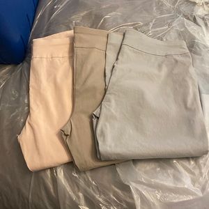 Pink beige and grey capris never worn